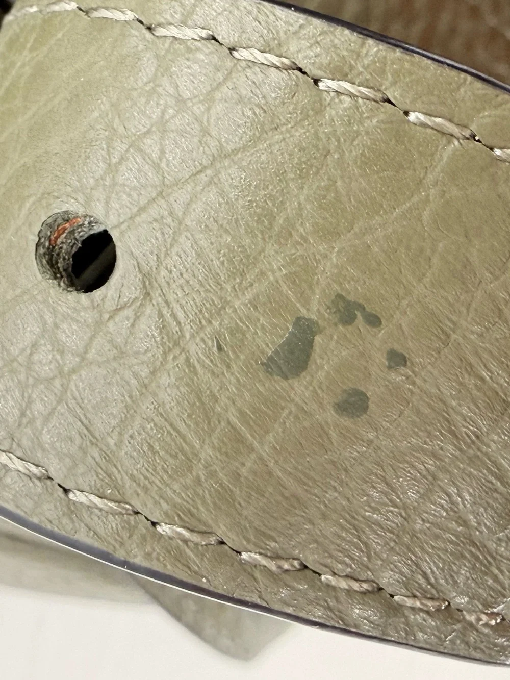 COACH Pebbled Leather Pennie Drawstring Backpack Olive Green